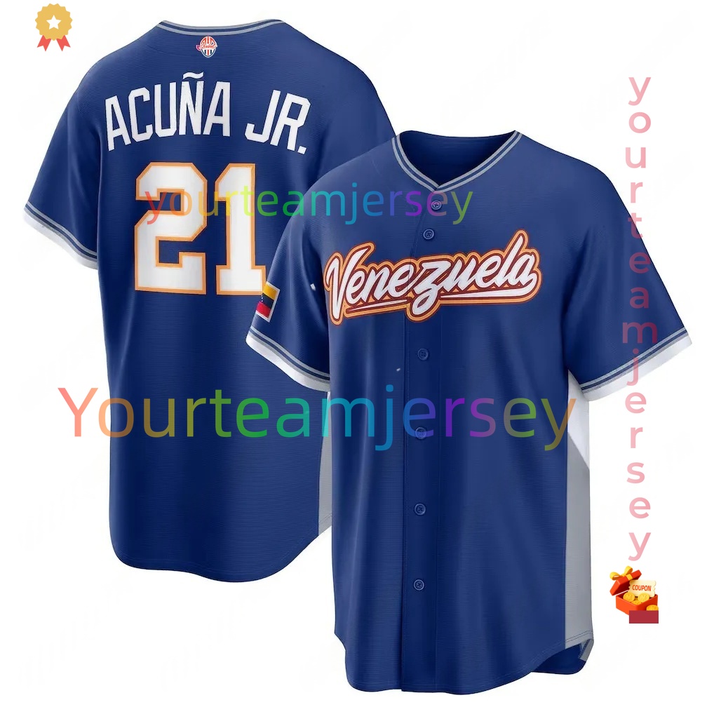 21 Ronald Acuna Jr Venezuela 2026 World Baseball Classic Jersey shxinet Gleyber Luis Arraez Jackson Chourio Willson Contreras Andres Gimenez