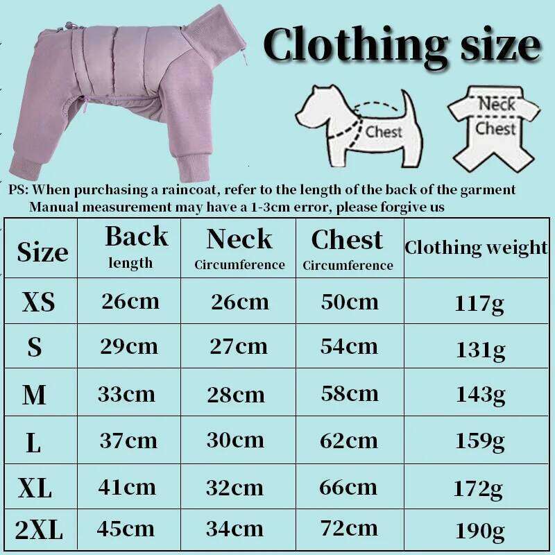 Famous brand Full Pack Cotton Jacket Outdoor Cold Proof Four Leg Sports Pet Autumn Winter Keep Warm Clothing For Dog pupakaIK