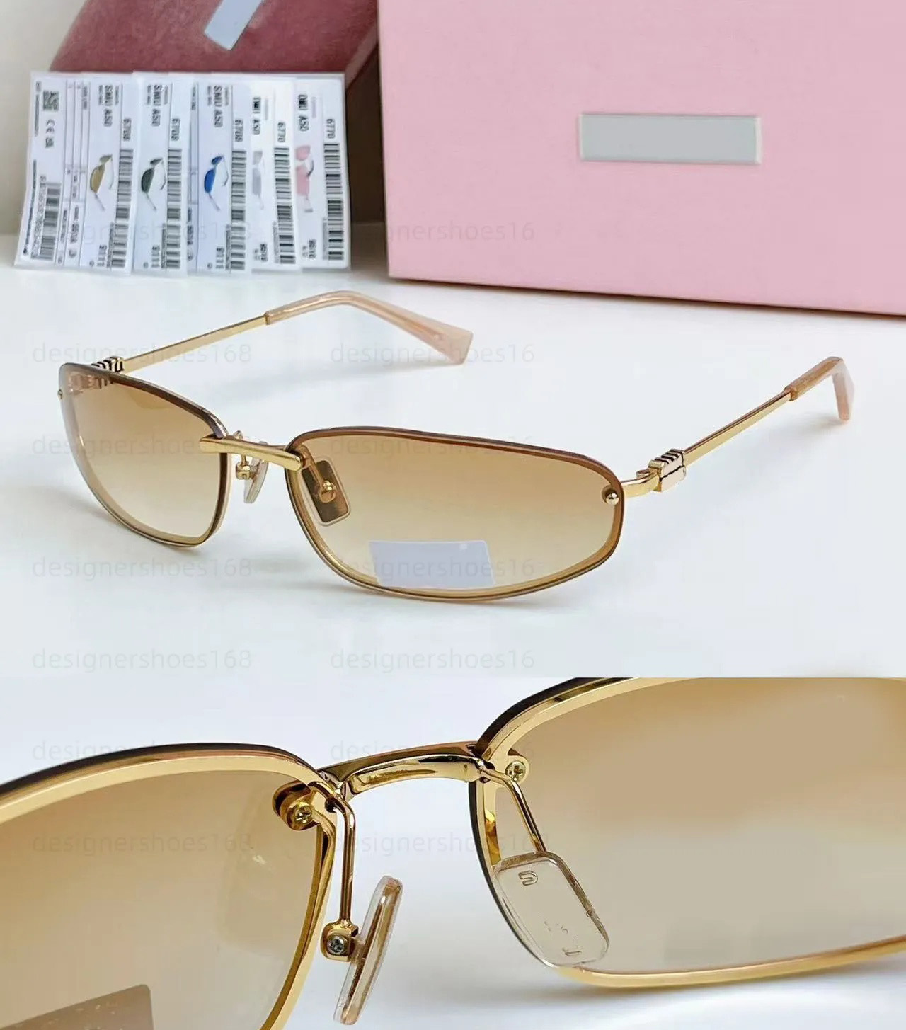 Highest quality 10A Designers sunglasses for women A50 fashion polarized sunglasses resistant luxury Frameless sunglass Goggle square sun glass