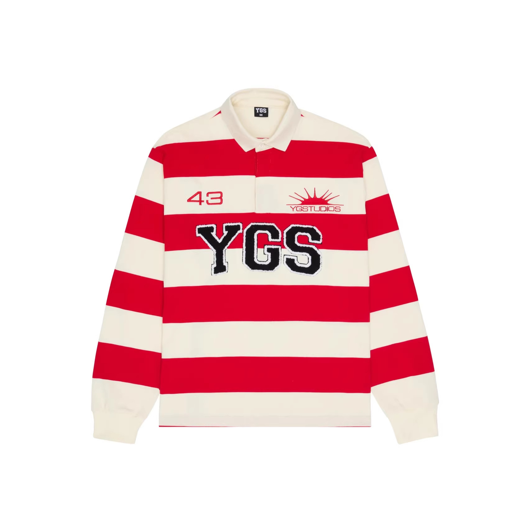 Men's T Shirts YGS Harajuku Vintage T-Shirts Casual Y2K Personalized Pattern Printed Shirt Art Striped Style Stand Collar Short Sleeve Men Loose 