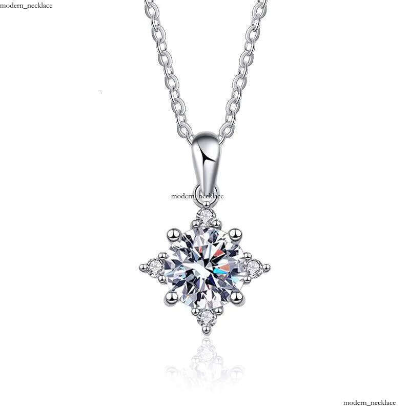 S925 Sterling Silver for Women Carbon Silicon Stone One CT Octopus Necklace Manufacturer Wholesale