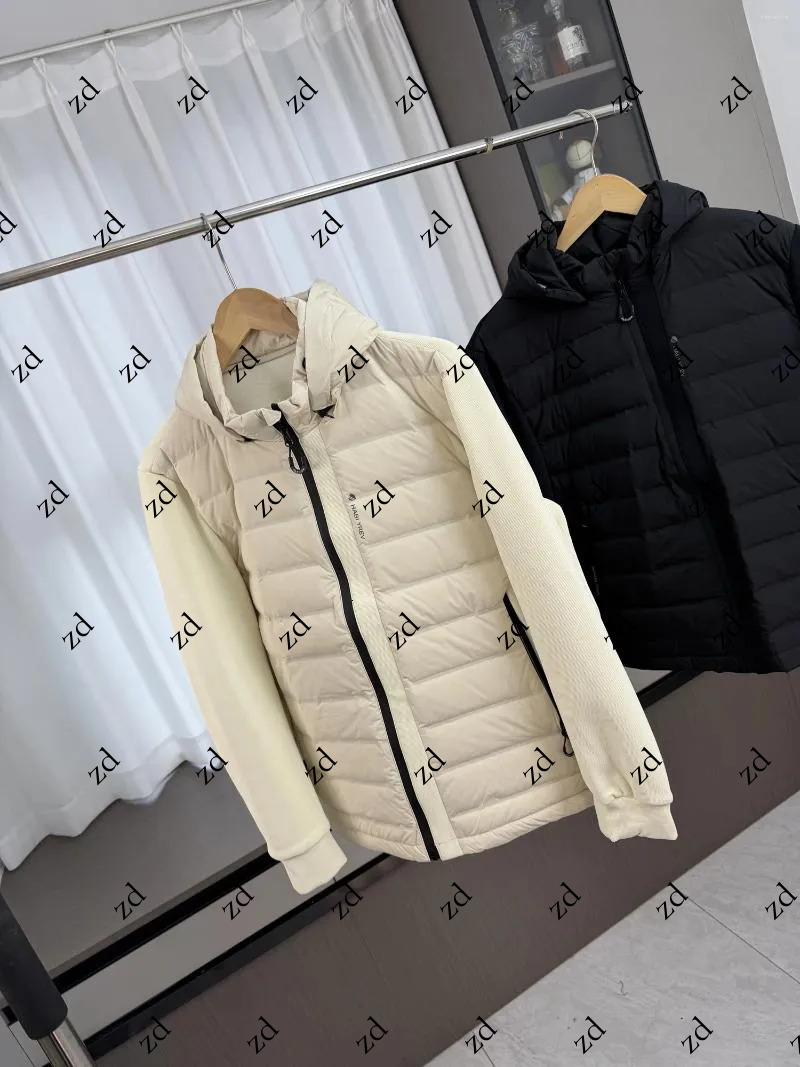 Men's Down Lightweight Warm Hooded Jaet Autumn Winter Faion Urban Sle Du Filling Pred Glue Couple's Fashion design