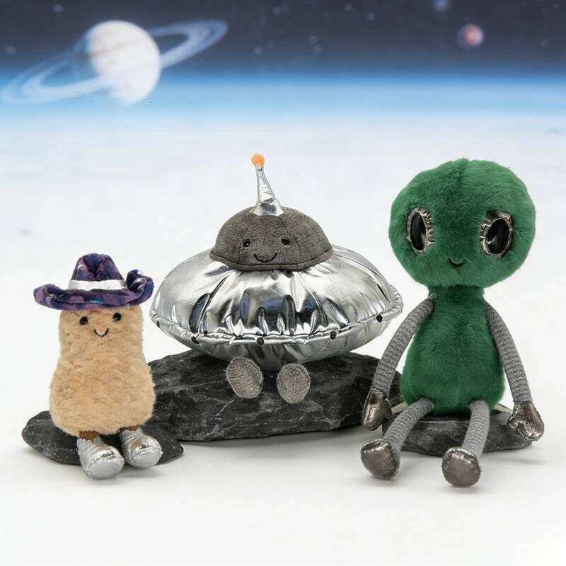 2026 New Fun House Space Series: Alien UFO Ornament, Starry Sky Cowboy Hat Peanut Ornament Plush Toy - Birthday Gift 26Y0212