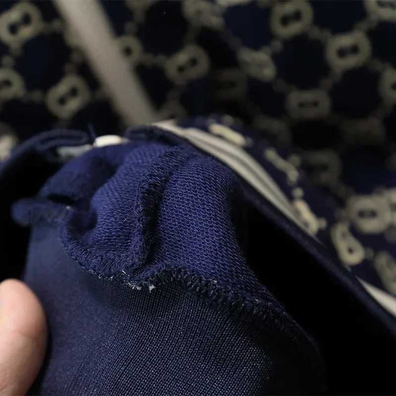 Tracksuit Set for Kids, Retro Monogram Full-Zip Jacket with Contrast Stripe Joggers, Soft Cotton-Blend Activewear for Daily PlayT260225