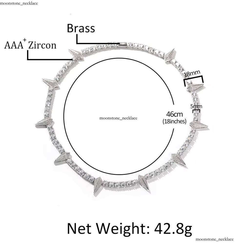 DE Black Panther Exquisite Hiphop Iced Out Fancy Fashion Cartoon Colorful Brass VVS Moissanite Oil Drop Jewelry Tennis Chain Necklace