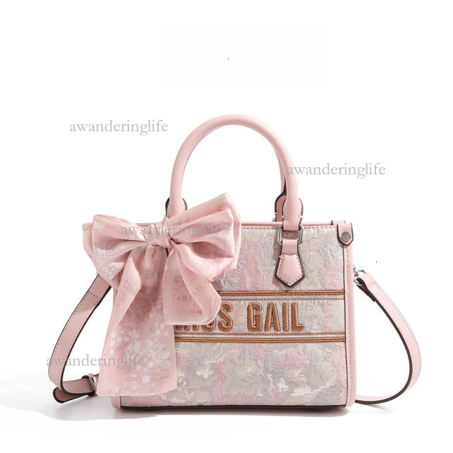 2026 Advanced Luxury Texture Letter Embroidered Handbag Fashion Small Square Bag Women's New Denim Splicing Single Shoulder Crossbody Bag Shoppin
