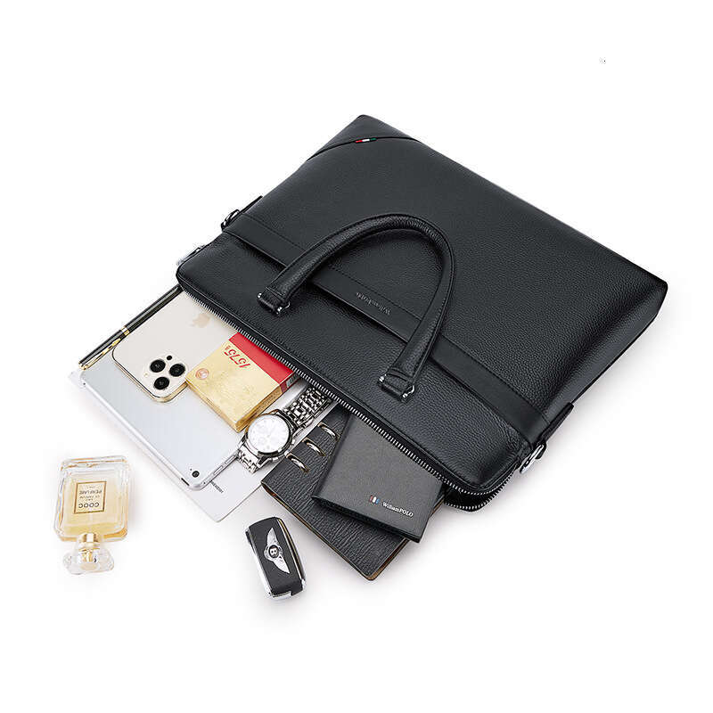 Luxury Shoulder Bags Totes Hobo King Paul Men S Briefcase New Genuine Leather Inch Laptop Handbag Business High End Crossbody Bag SENYY