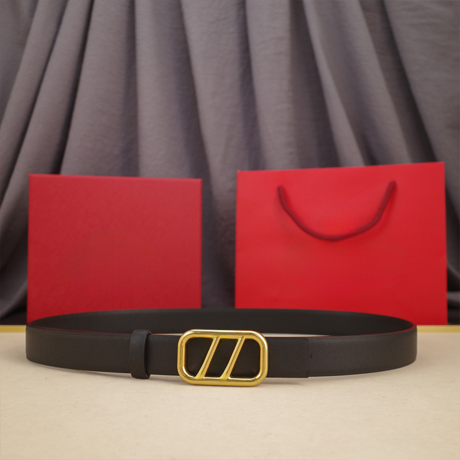 Reversible Designer Belt Genuine Leather Belts for Women Men Width 2.5cm Classic Ladies Smooth Buckle Waistband High Quality 90-125cm Length