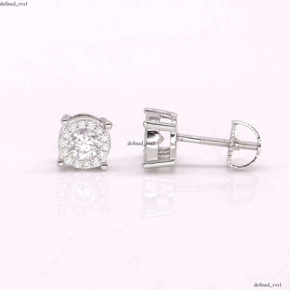 Source Manufacturers Real Women Earrings Moissanite VVS Moissanite Earring with GRA Certificate