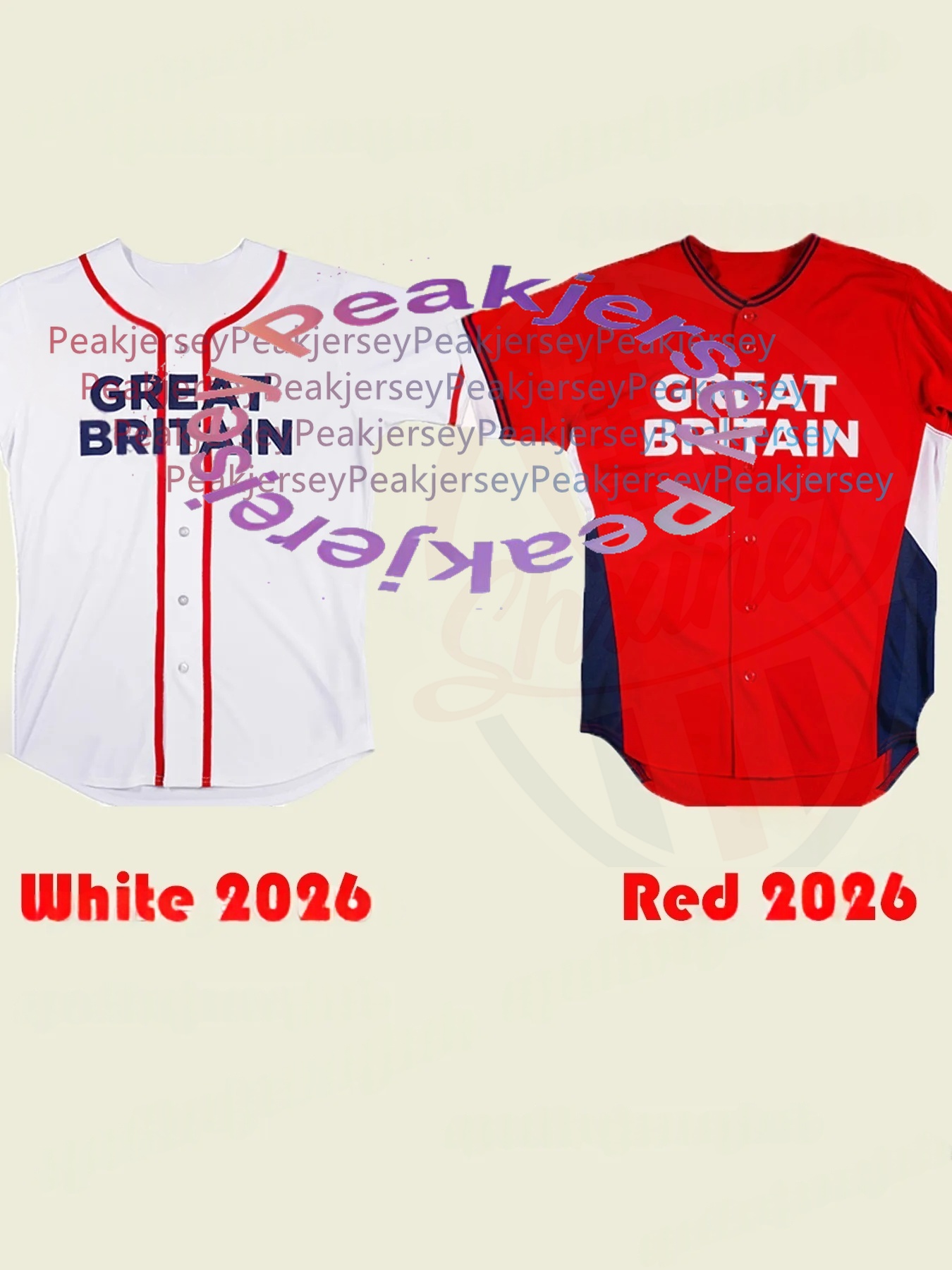2026 Great Britain Baseball Jersey Chisholm Jr. Benoit Langhorne Victor Wells Murray Ford Anderson Robinson Petersen Thompson Beck Personalised Stitched