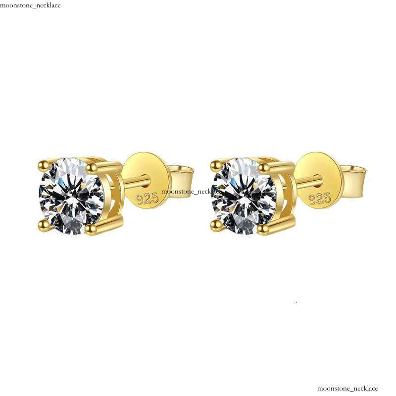 VVS Moissanite Wholesale Price 4-Prong Brilliant Cut Carbon Silicon Stone Earrings for Women and Men VVS D Color 0.5 1 1.5 2 3 4 5 7 CT S925 Silver