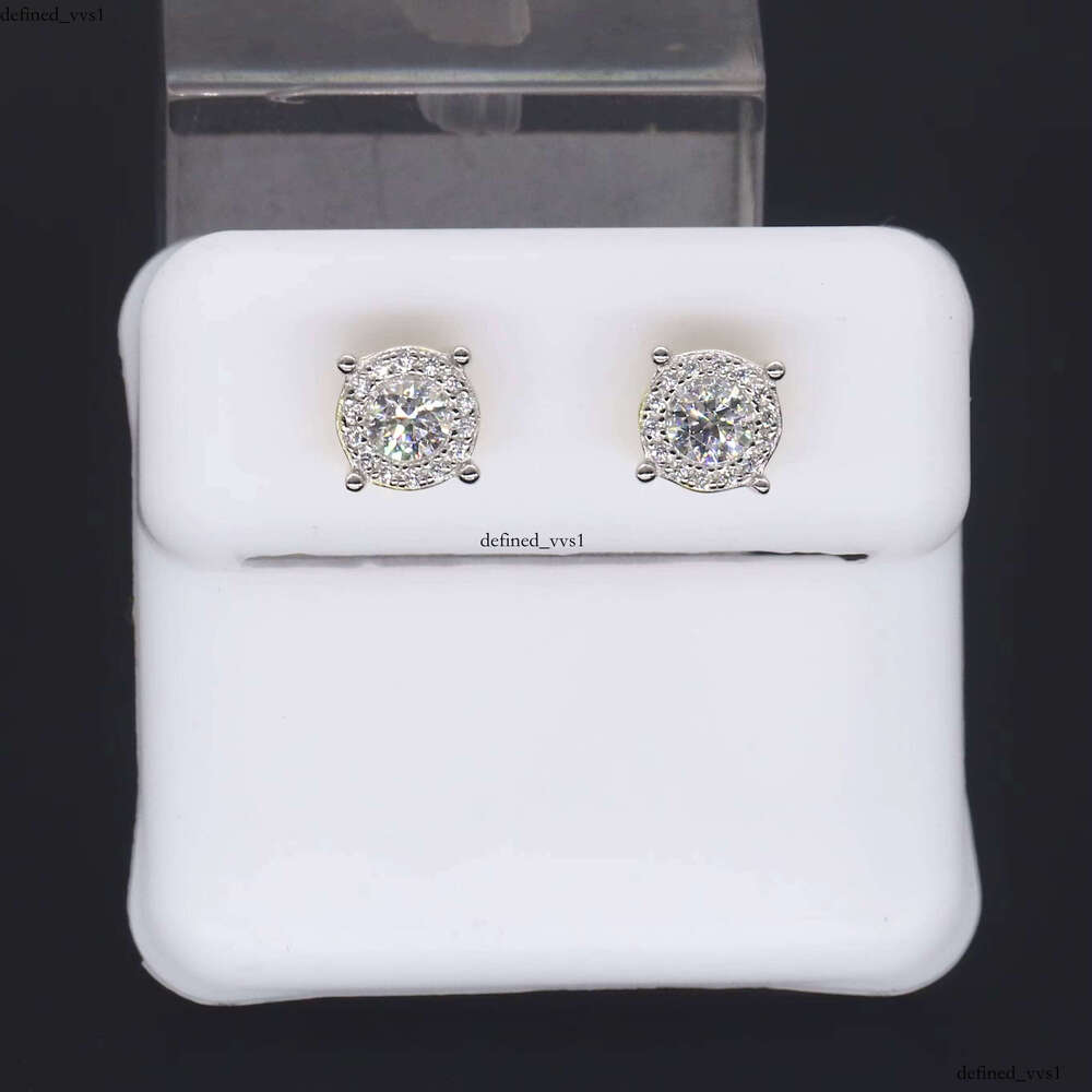 Source Manufacturers Real Women Earrings Moissanite VVS Moissanite Earring with GRA Certificate