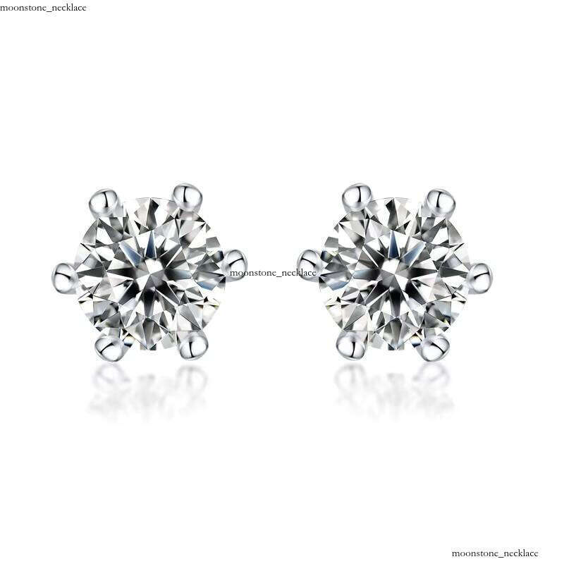 VVS Moissanite Sandstone Mixed Men and Women Earrings 0.5 1 CT 14K 18K White D Color VVS gold Sterling Silver Hip Hop Style