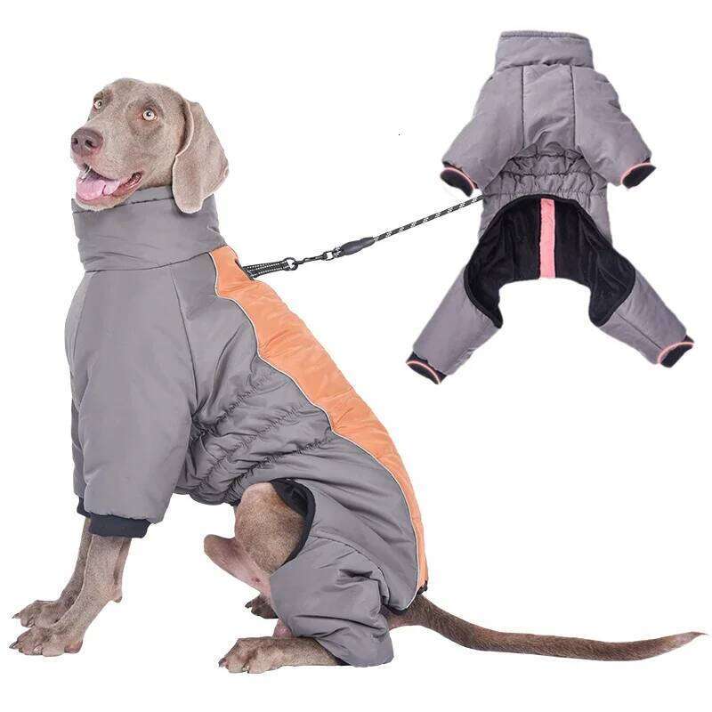 Famous brand Waterproof Big Dog Rompers Jumpsuit for Medium Large Dogs Winter Thicken Pet Overalls Greyhound Labrador mascotas Suit Clothes pupakaIK