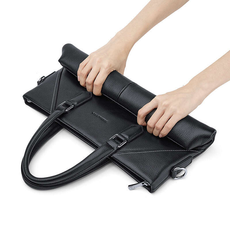 Luxury Shoulder Bags Totes Briefcase Genuine Leather Cowhide New Handbag Business Commuter Laptop Crossbody Men S Bag SENYY