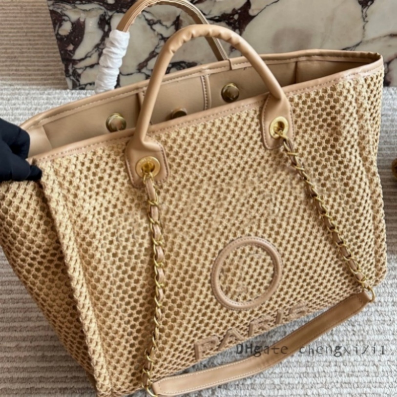 Designe tote bag Luxury handbags Raffias Straw woven Womens beach bag Shoulder Bags fashion vacation travel bags