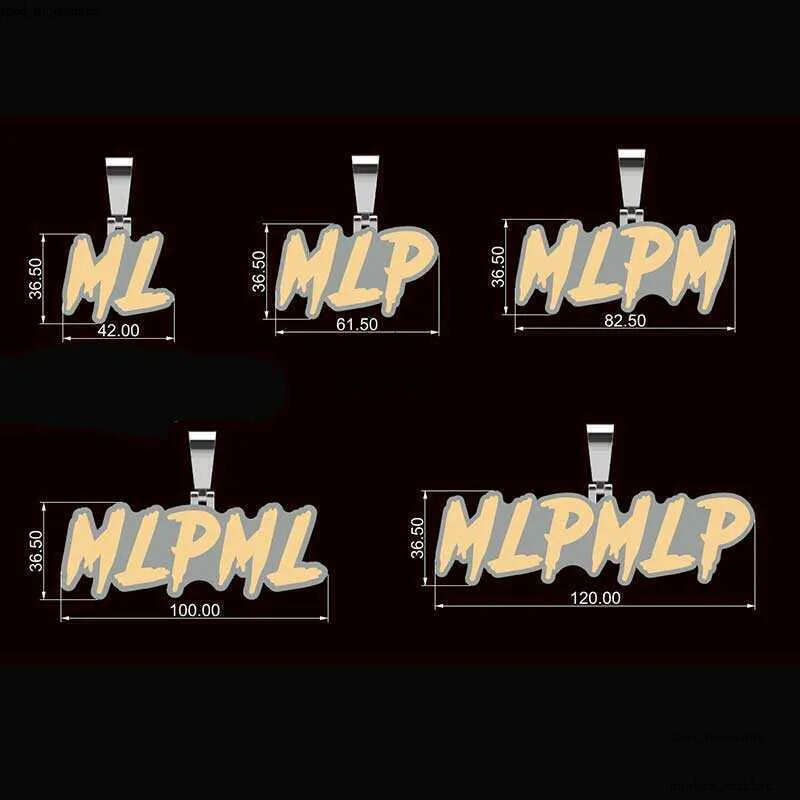 High Quality Custom Styles Letter Silver 925 Moissanite Iced Out Name Pendant Necklace For Men Hip Hop Jewelry Gifts 06