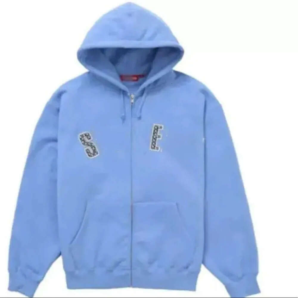 Supremely Hoodie Designer Fashion Brand Hoody American Street High Quality Zipper Letter Embroidery Hoodie Sweatshirt For Women Retro Cardigan Supre Hoodie 472