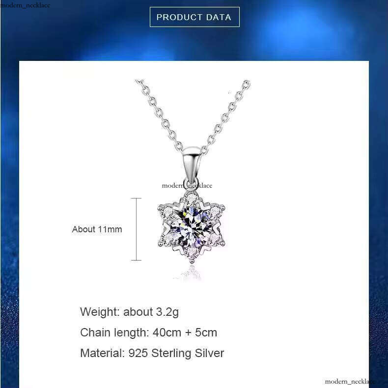 Fine Jewelry 925 Sterling Silver 11mm Round Cut Cacoxenite Christmas Snowflake Pendant Necklace