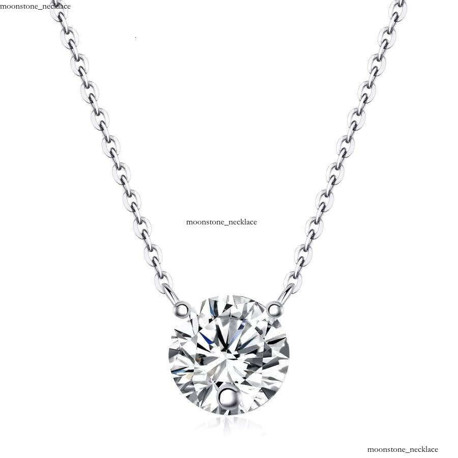 JIU ZUAN VVS Moissanite Women's Pendant 2CT 925 Sterling Silver D Color Necklace, with Certificate of Authenticity