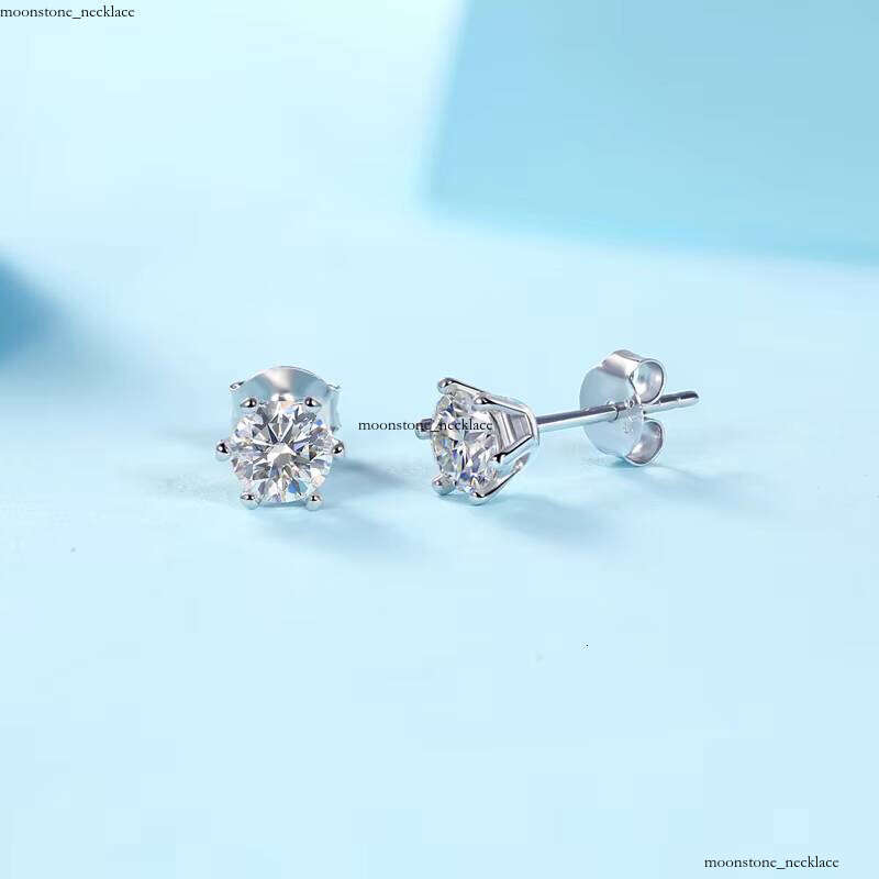 VVS Moissanite Sandstone Mixed Men and Women Earrings 0.5 1 CT 14K 18K White D Color VVS gold Sterling Silver Hip Hop Style