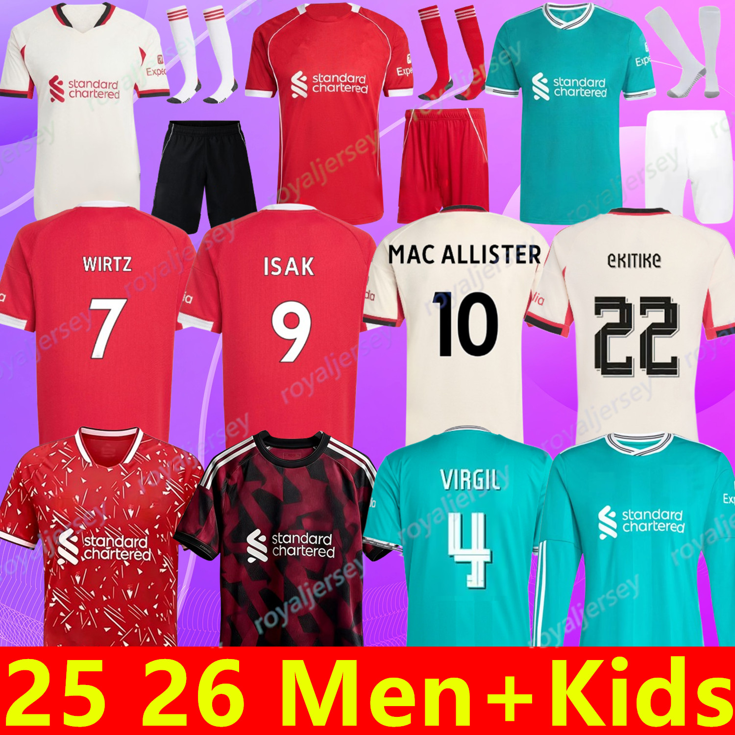 liverpool NEW 25 26 27 LFC soccer jerseys MAC ALLISTER EKITIKE ISAK ALEXANDE GAKPO WIRTZ NGUMOHA jersey fans player football shirt Mens Kids Kit sock Full sets seasons