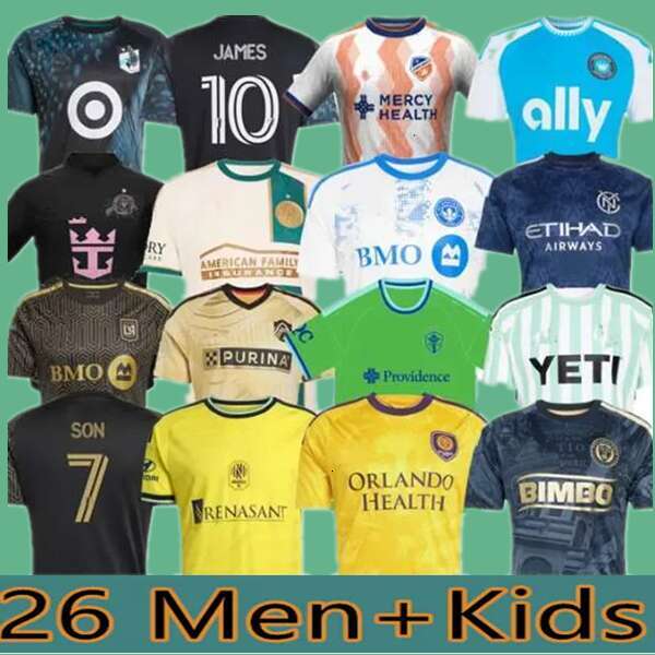 2026 AUSTIN ATLANTA CINCINNATI CHARLOTTE MIAMI LAFC GALAXY MONTREAL NYCFC LOUIS Nashville SEATTLE SOUNDERS SOCCER JERSEYS Philadelphia JAMES Union Minnesota 888