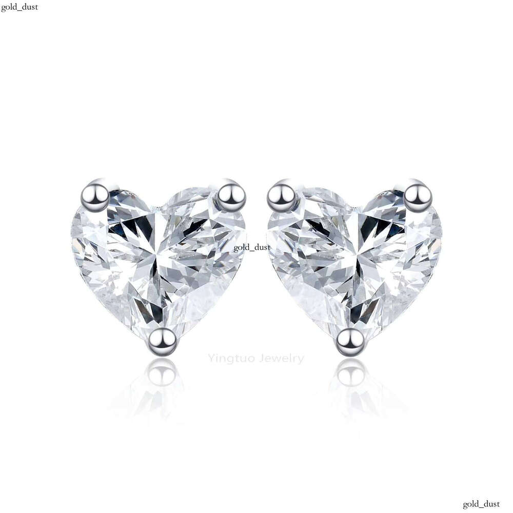 Hip Hop 5mm/6.5mm VVS Moissanite Female 925 Silver Silicon Stone Stud Earrings