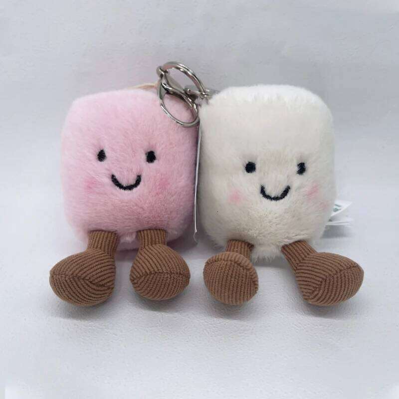 Marshmallow Cherry Bag Charm, Turtle Plush Toy, Croissant Keychain, Little Penguin Charm 26Y0212