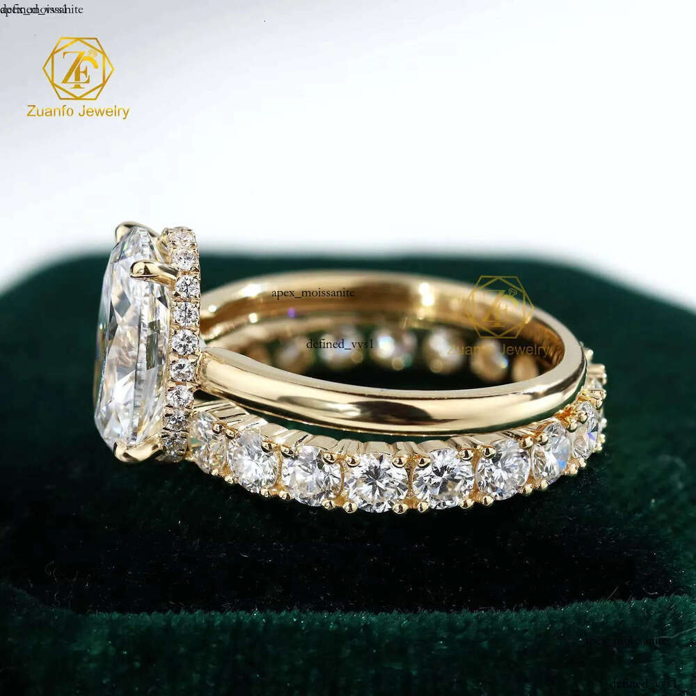 GIA IGI Certified Solid 14k 18k Gold Customizable Lab Grown Diamond Set 1ct-5ct for Men Women CVD HPHT Engagement Ring ca