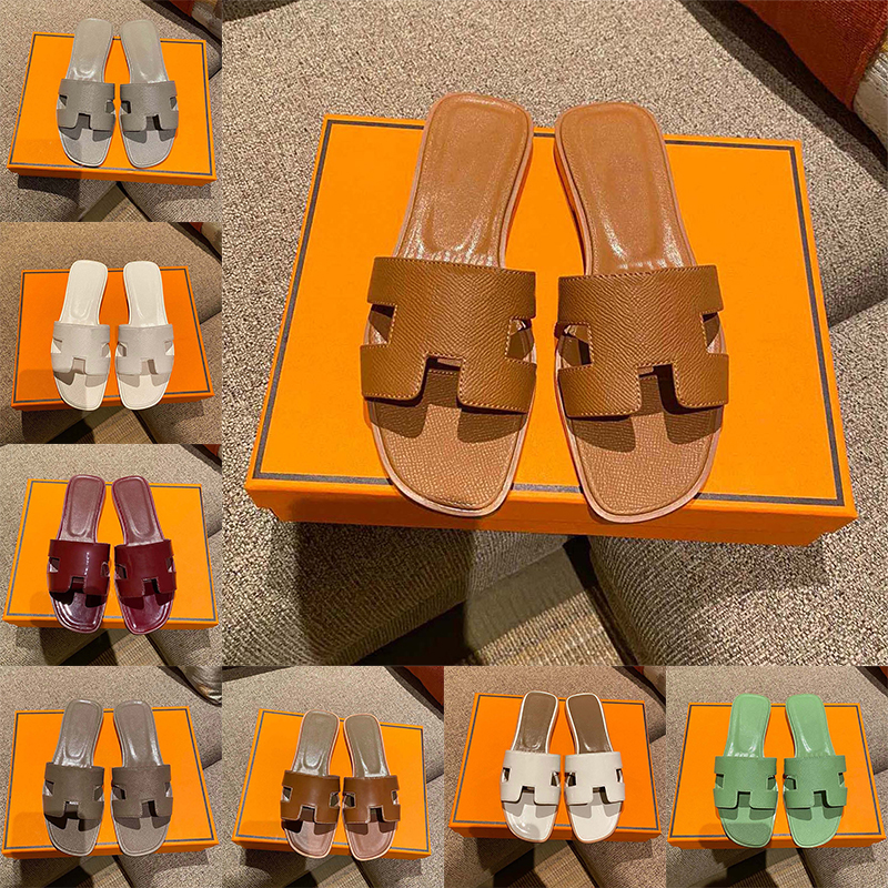 Free Shipping Designer slide Women's Sandals Slippers Fashion Floral Slippers Leather and Rubber Flats slides Sandals Beach lightweight Shoes Bottoms Slippers