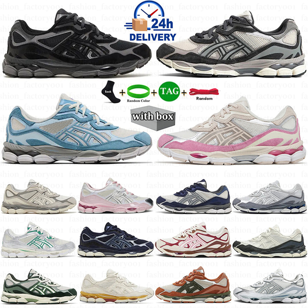 With box Designer nyc Running Shoes For Mens Womens Trainers Graphite Grey Black Cream Oyster Grey Cream Pink Navy Ivory Sports Sneakers 36-45