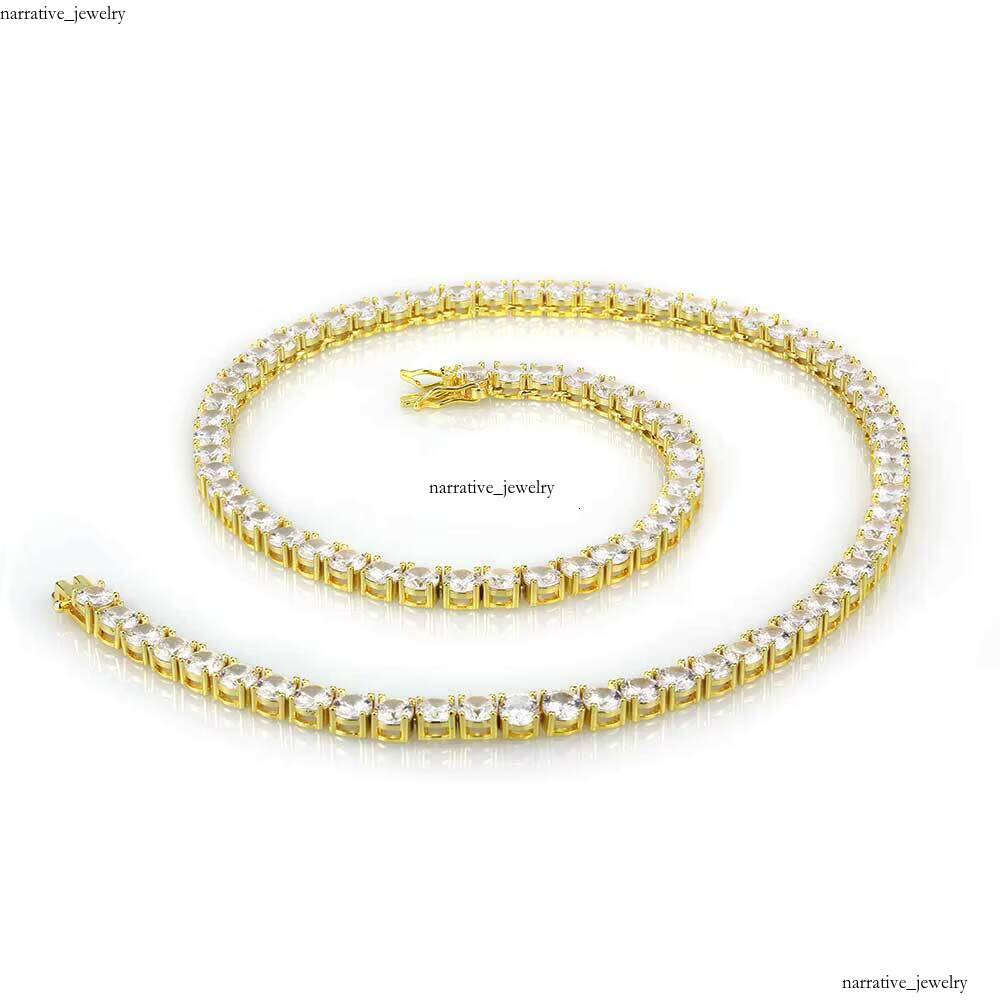 Fashion Jewelry Gold-Plated VVS Moissanite 1 Row VVS Moissanite Pearl Tennis Chain Bracelet