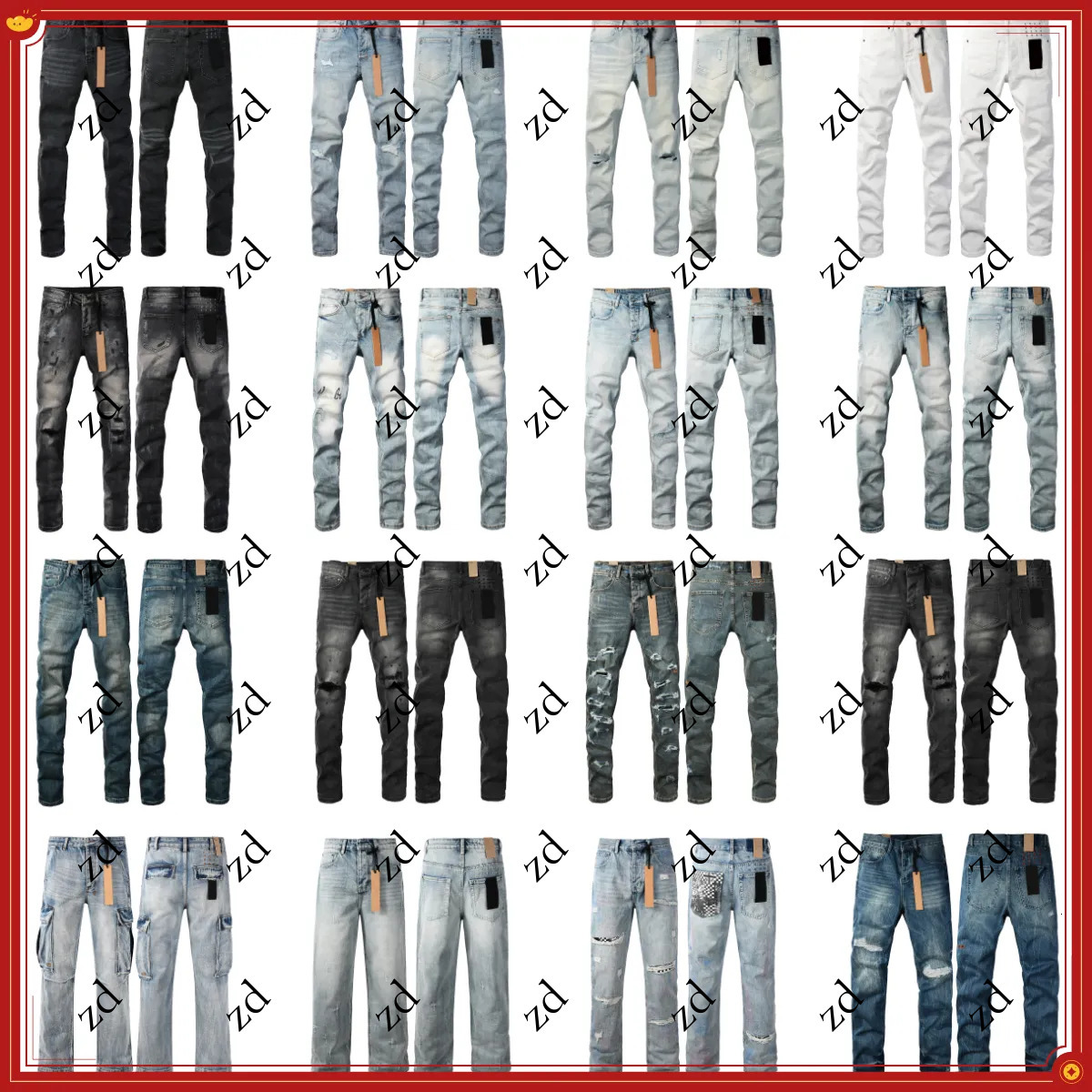 ksubi Men's Brand Denim ksubis High quality fashion men jeans designer pant distressed ripped biker size 28-40