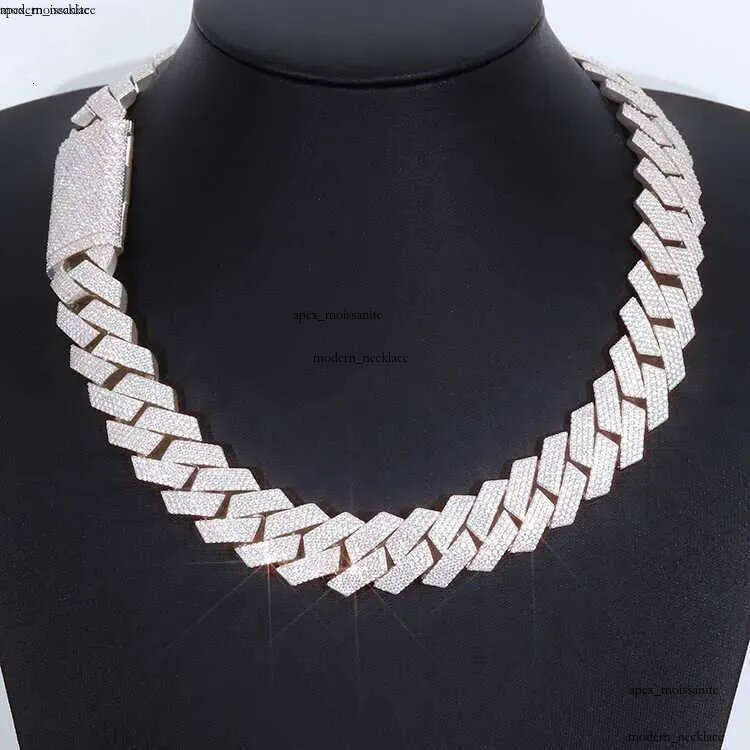 moissanite necklace designer jewelry cuban k chain Iced Out Pass Dia Tester Sterg Sier Necklace Vvs Moissanite chains for men necklaces20mm 71