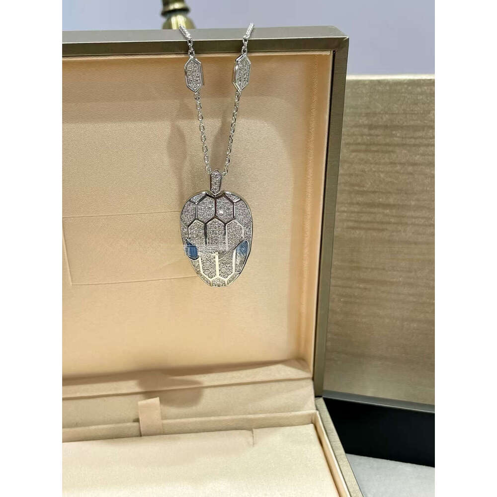 Snake Head Pendant Necklace Trendy Diamond-Studded Collar Chain Rose Gold and White Gold Plated Jewelry