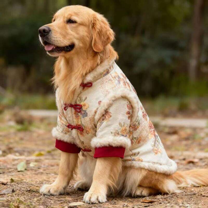 Famous brand Chinese New Year Dog Clothing Tang Suit Winter Big Large Pet Apparel Border Collie Husky Labrador Golden Retriever Clothes Coat pupakaIK