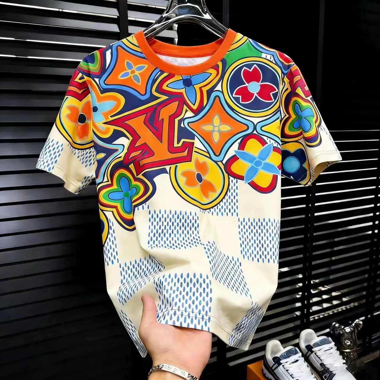 2026 new men's short-sleeved T-shirt women's summer cotton high street loose extra-large T-neck trend top - view 3