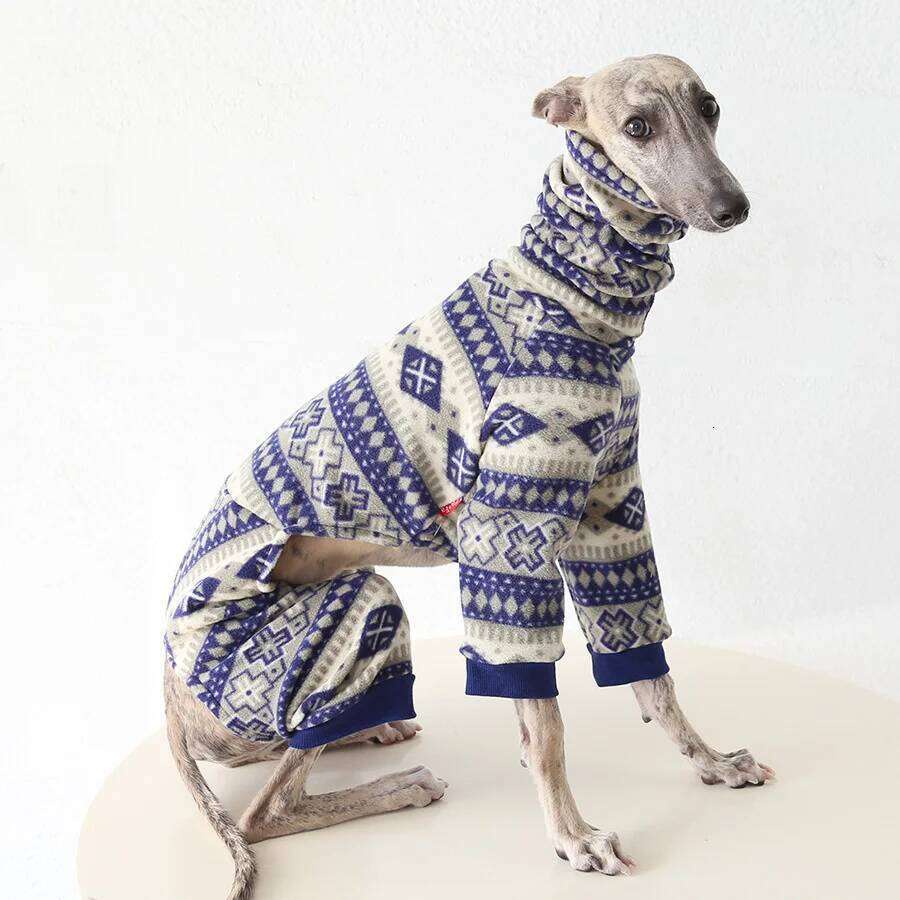 Famous brand Plush Fleece Four Leg Dog Onesie Ethnic Boho Pattern Warm Cozy Outfit For Italian Greyhound Whippet Small Breeds Home Walk Gift pupakaIK