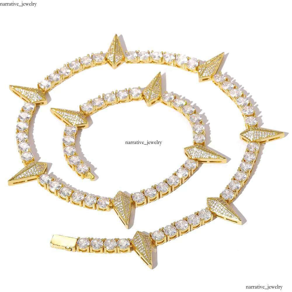 VVS Moissanite Iced Out Hip Hop Jewelry Leopard Claw Pendant Necklace With 5mm Tennis Chain