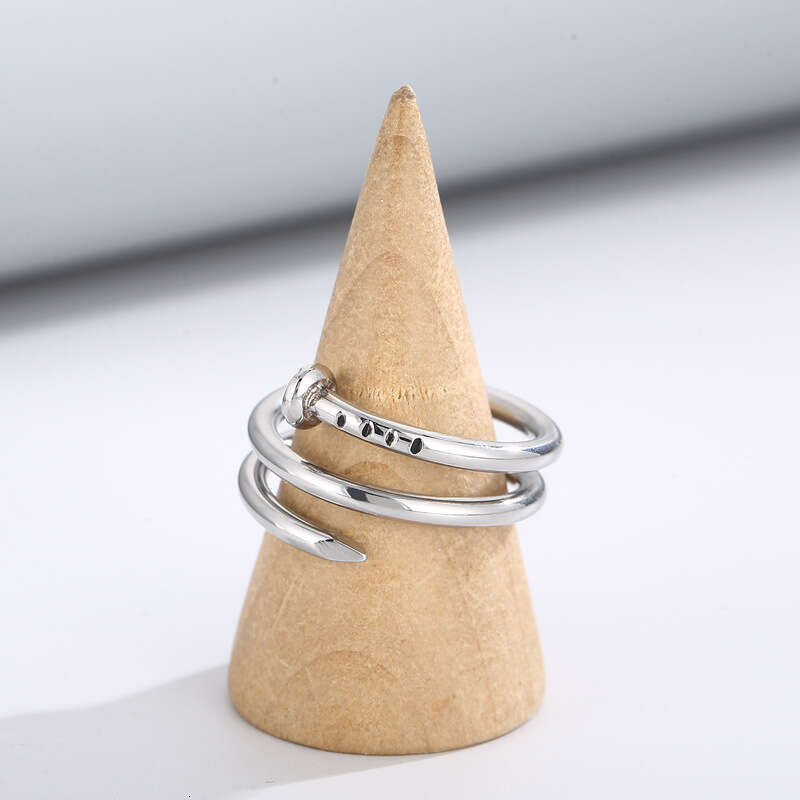 Minimalist Fashionable Personality Street Style Polished Stainless Steel Men's Spike Ring