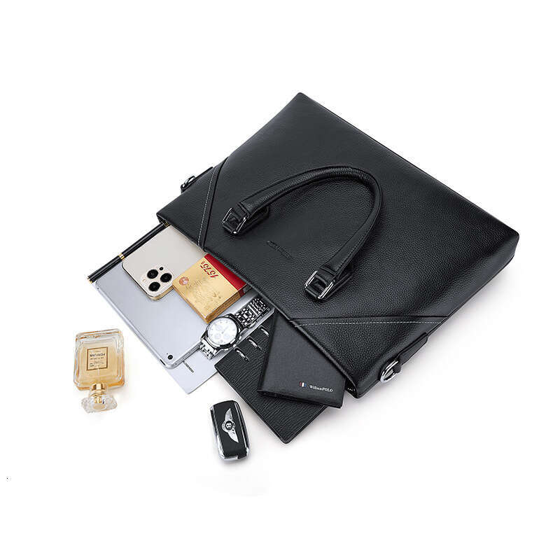 Luxury Shoulder Bags Totes Briefcase Genuine Leather Cowhide New Handbag Business Commuter Laptop Crossbody Men S Bag SENYY