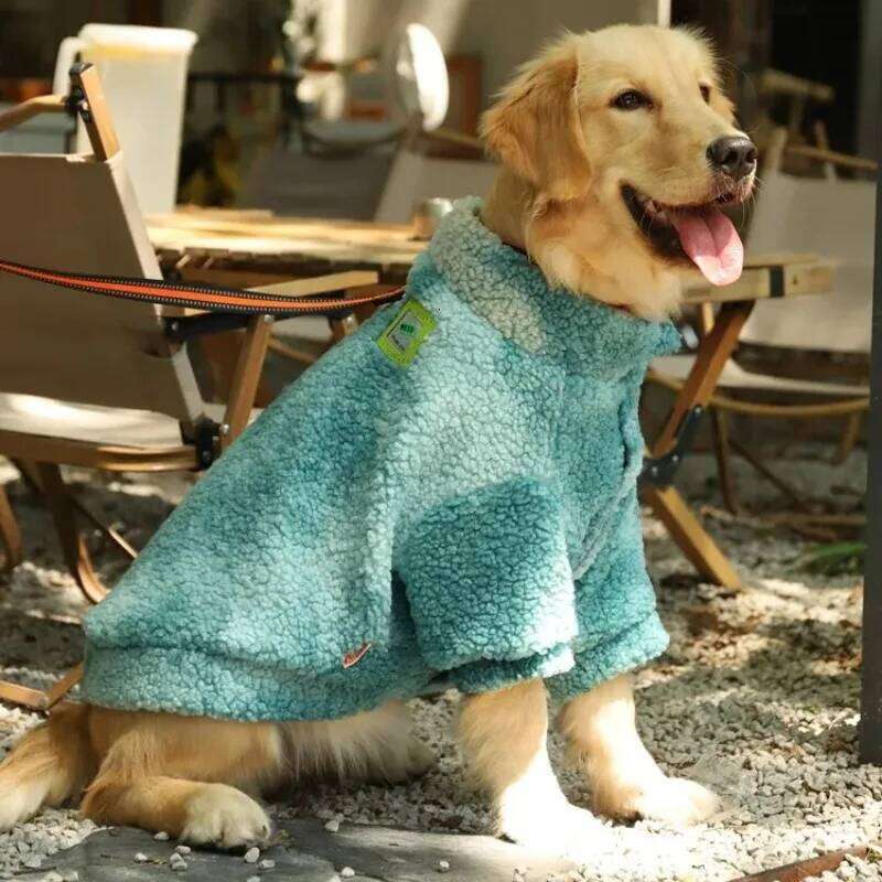 Famous brand XL Winter Thickened Warm Big Dog Clothes Lambs Wool Jacket for Medium Large Dogs Windproof Coat Pet Clothing Accessories pupakaIK