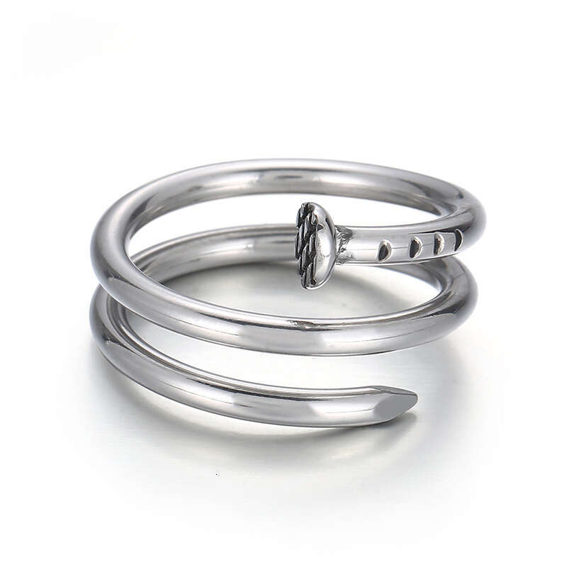 Minimalist Fashionable Personality Street Style Polished Stainless Steel Men's Spike Ring