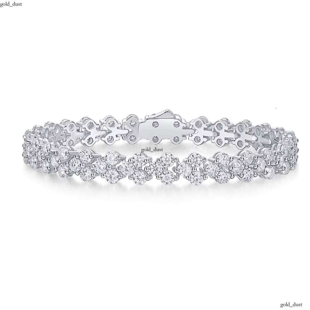 Wholesale Women's 925 Sterling Silver VVS D GRA Certified 7mm 17cm Long Silicon Stone Jewelry VVS Moissanite Tennis Bracelet