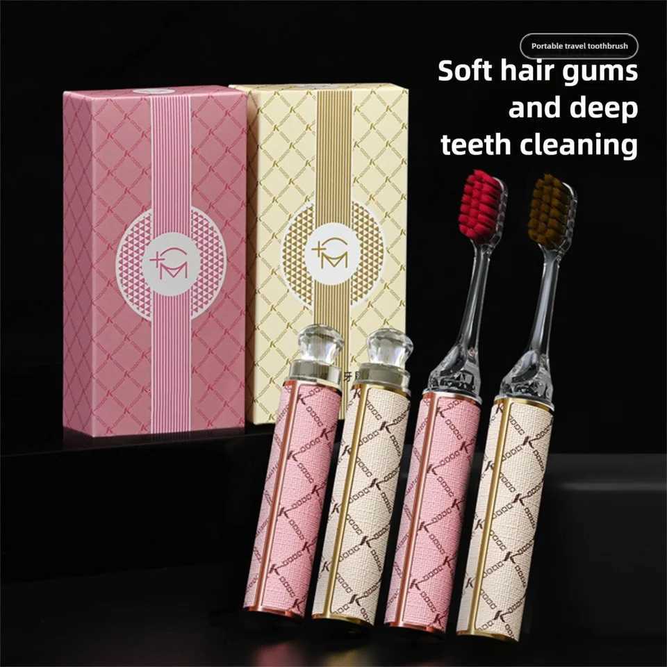 New Lipstick Shaped Toothbrush Portable Ultra Soft Cleaning Teeth Detachable Oral Care GiftT260212