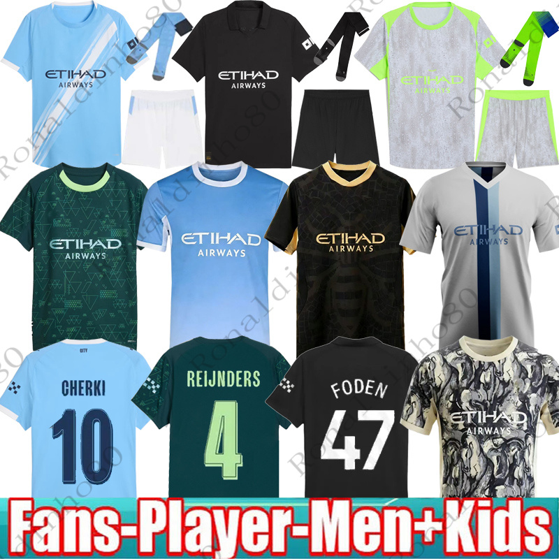 25 26 ManchesterS City Soccer Jerseys 2026 Man City Home Away Fans Player Men Kids Kit MARMOUSH HAALAND CHERKI SOCCER JERSEYS REIJNDERS FODEN SAVINHO