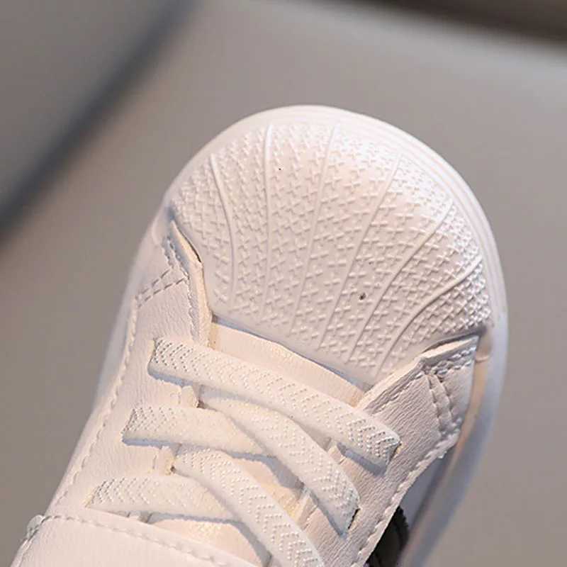 Iconic Shell Toe, Dual Closure, Retro Stripes, Non-Slip Outsole, Breathable Children's Casual Shoes for Boys & GirlsT260212