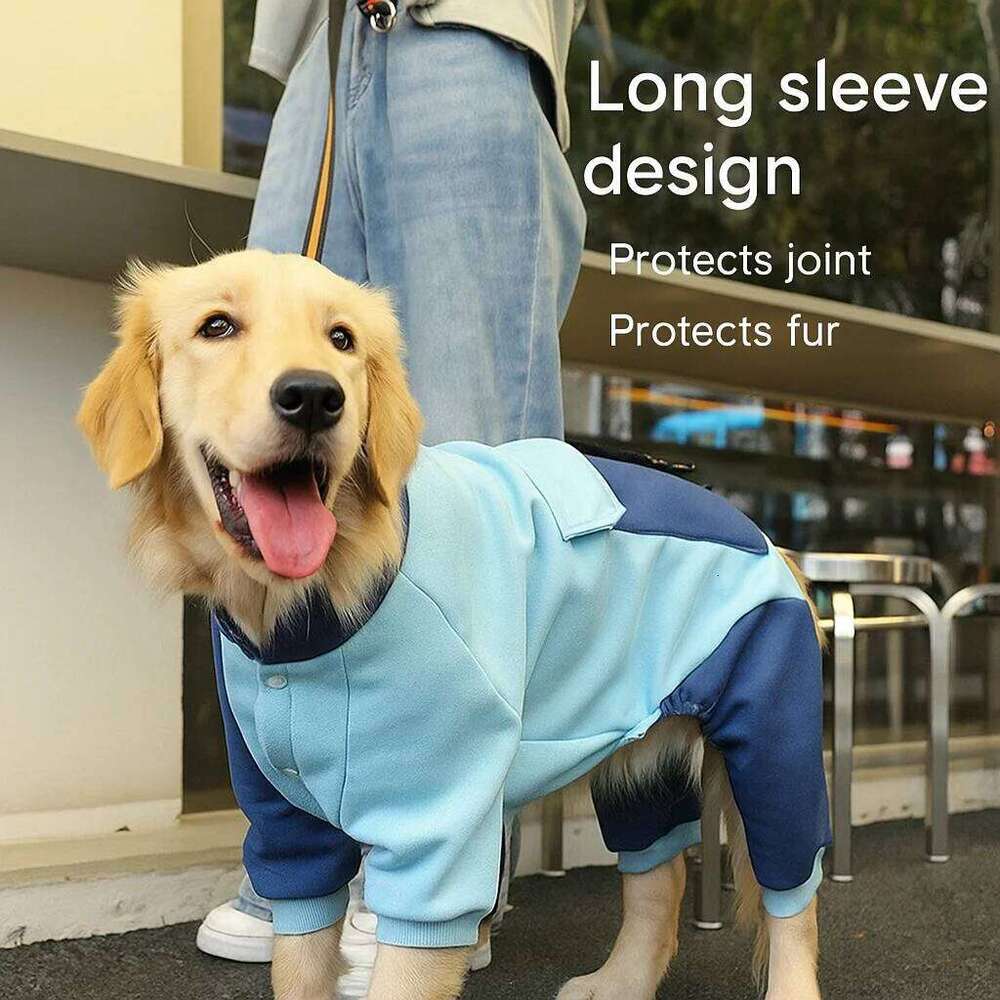 Famous brand Sporting Jacket Four Feet Clothes for Dogs Labrador Golden Retriever Autumn Big Dog Coat with Zipper Warm pupakaIK