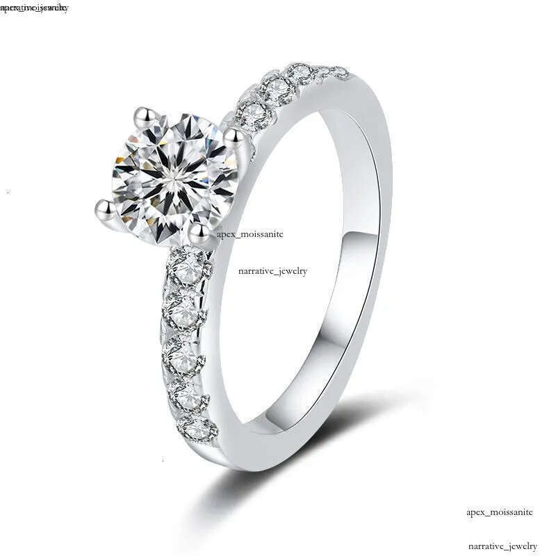 luxury rings designer women 925 sterling silver inlaid VVS1 pass diamond tester moissanite for womens engagement wedding ring luxe jewelry woman US si